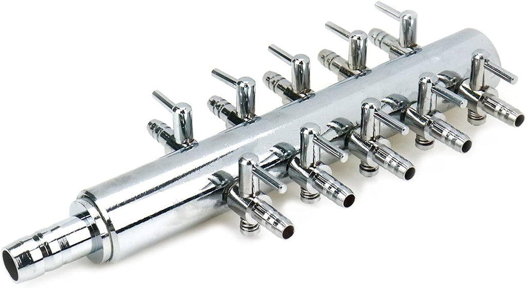 Aquarium Air Manifold 10Way Inline Flow Splitter Lever Valves