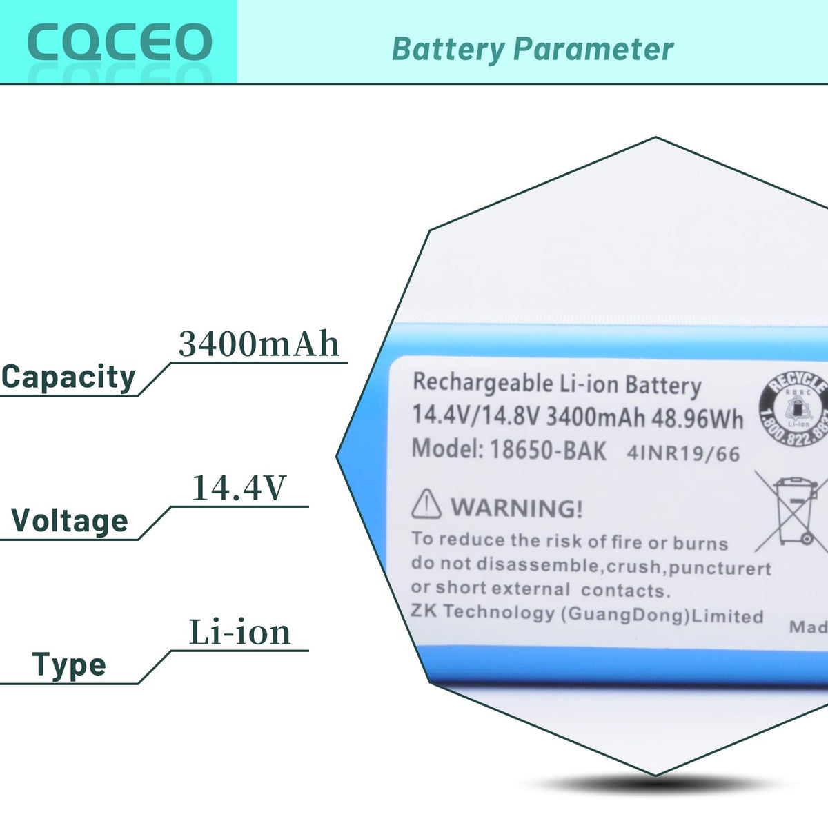 Vacuum Battery Replacement for ILIFE A4s, A4s pro, A6, A7, A8, A9, V7, V7S