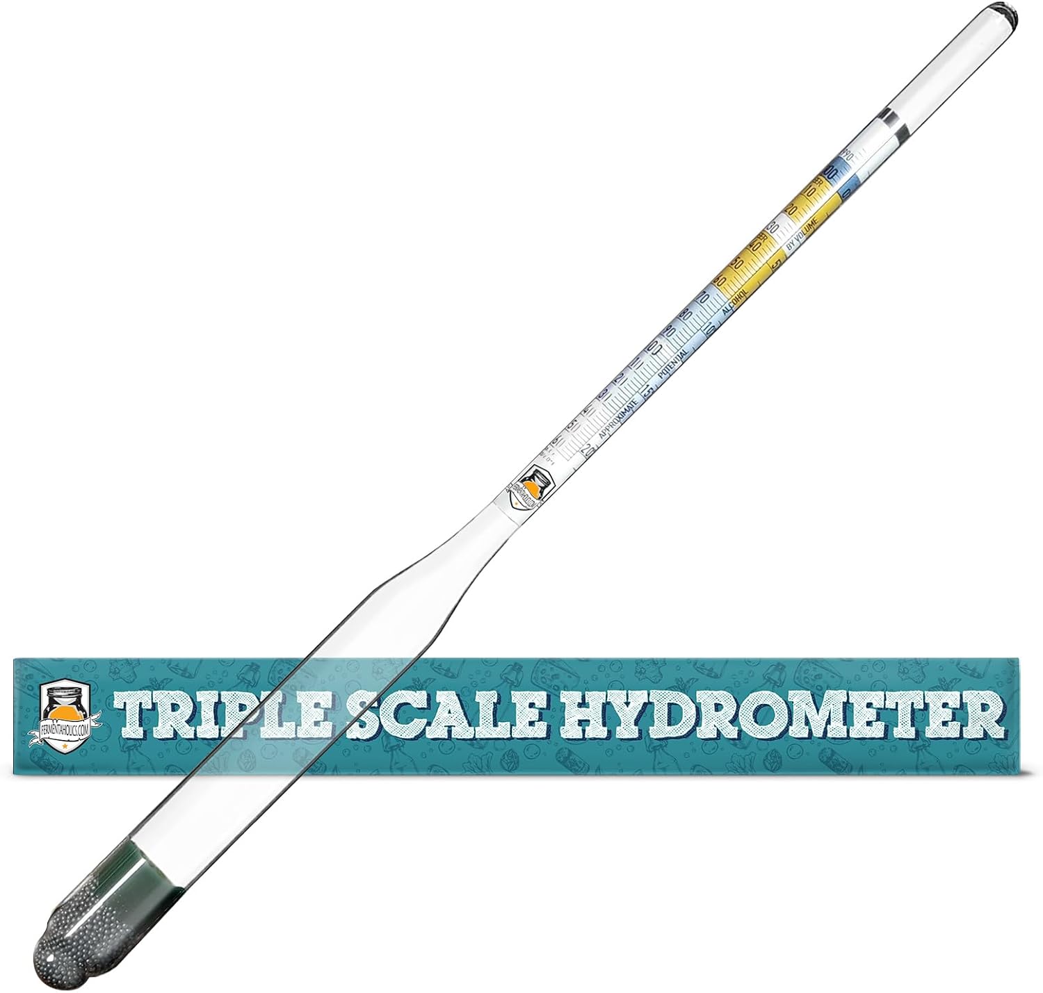 Triple Scale Hydrometer – Measure and Monitor Specific Gravity, Brix, Potential Alcohol, and ABV in Wine, Beer, Mead