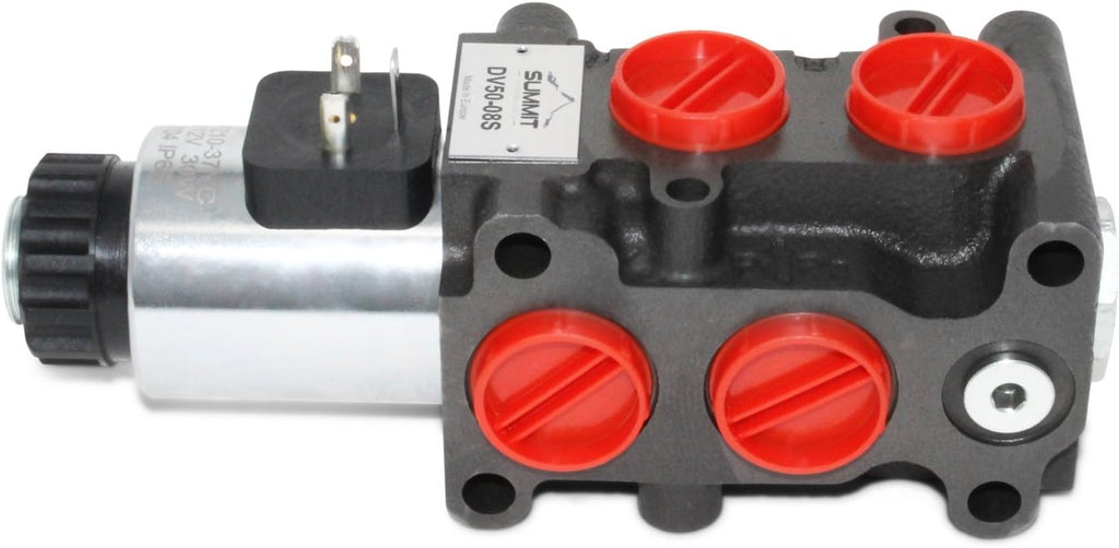 Summit Hydraulics Hydraulic Solenoid Selector/Diverter Valve, 13 GPM, 12v DC