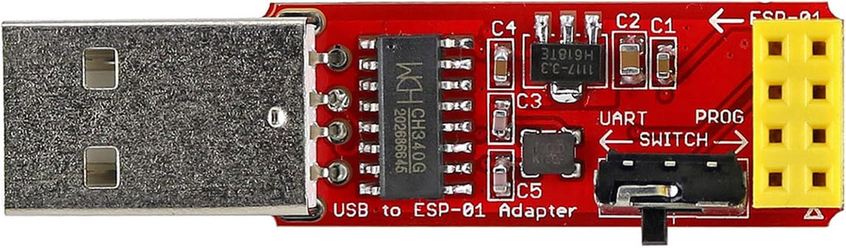 ESP-01S Programmer ESP8266 WiFi Module USB to ESP-01 Adapter CH340G Wireless Driver 4.5V - 5.5V