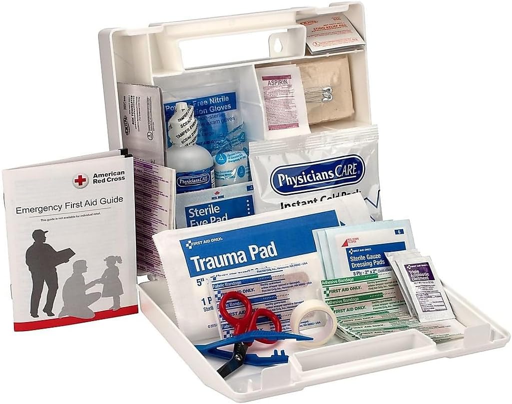 223-U OSHA-Compliant First Aid Kit, All-Purpose 25-Person Emergency First Aid Kit for Business, Worksite, Home, and