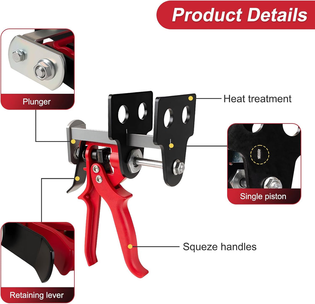 Brake Caliper Compression Tool, 4 Piston Brake Caliper Tool for Single/Twin/Quad Piston Calipers, 29100 Brake Pad