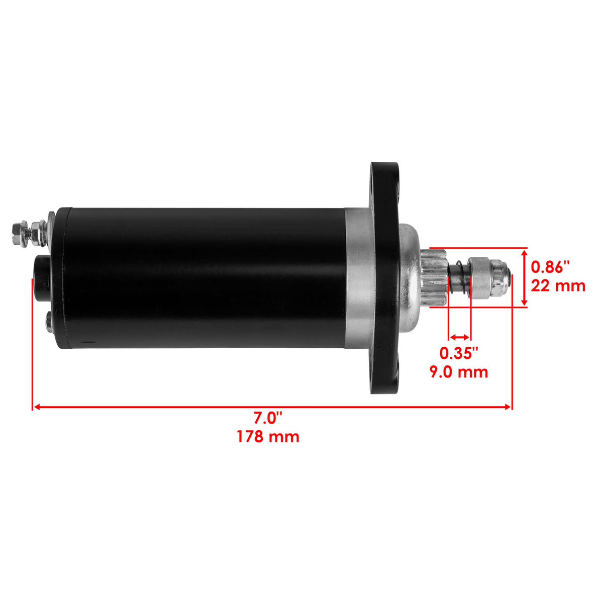 Caltric Starter Motor Compatible with Mercury Outboard 8HP 9.9 HP 2005-2011