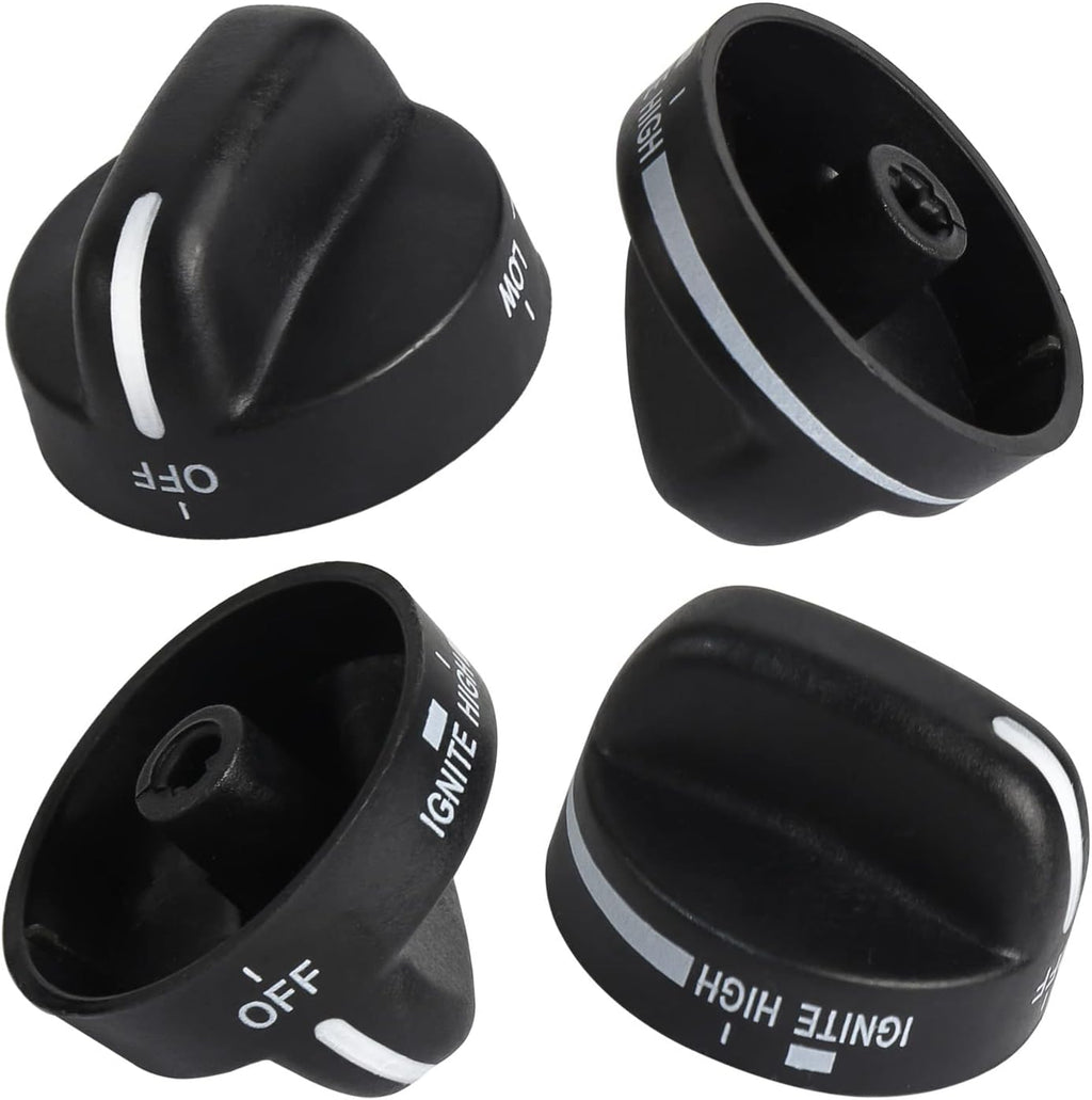 Seentech 8273103 Range Burner Knob (4-Pack) – Replaces 8273103, AP6012363, WP8273103, 8273107, 8273111, ER8273103, PS11745570, WP8273103VP. Compatible with Whirl-Pool Burner