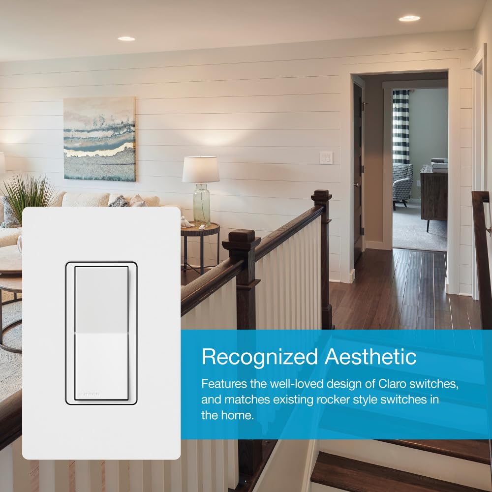 Lutron Caseta Smart Claro Accessory Switch for 3 Way, Does Not Work Alone