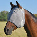 Crusader Standard Fly Mask No Ears or Nose,Gray,Horse