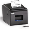 Thermal Receipt Printer, 3 1/8" 80mm Direct Thermal Printers | with USB Serial LAN Port - Kitchen POS Printer ESC/POS