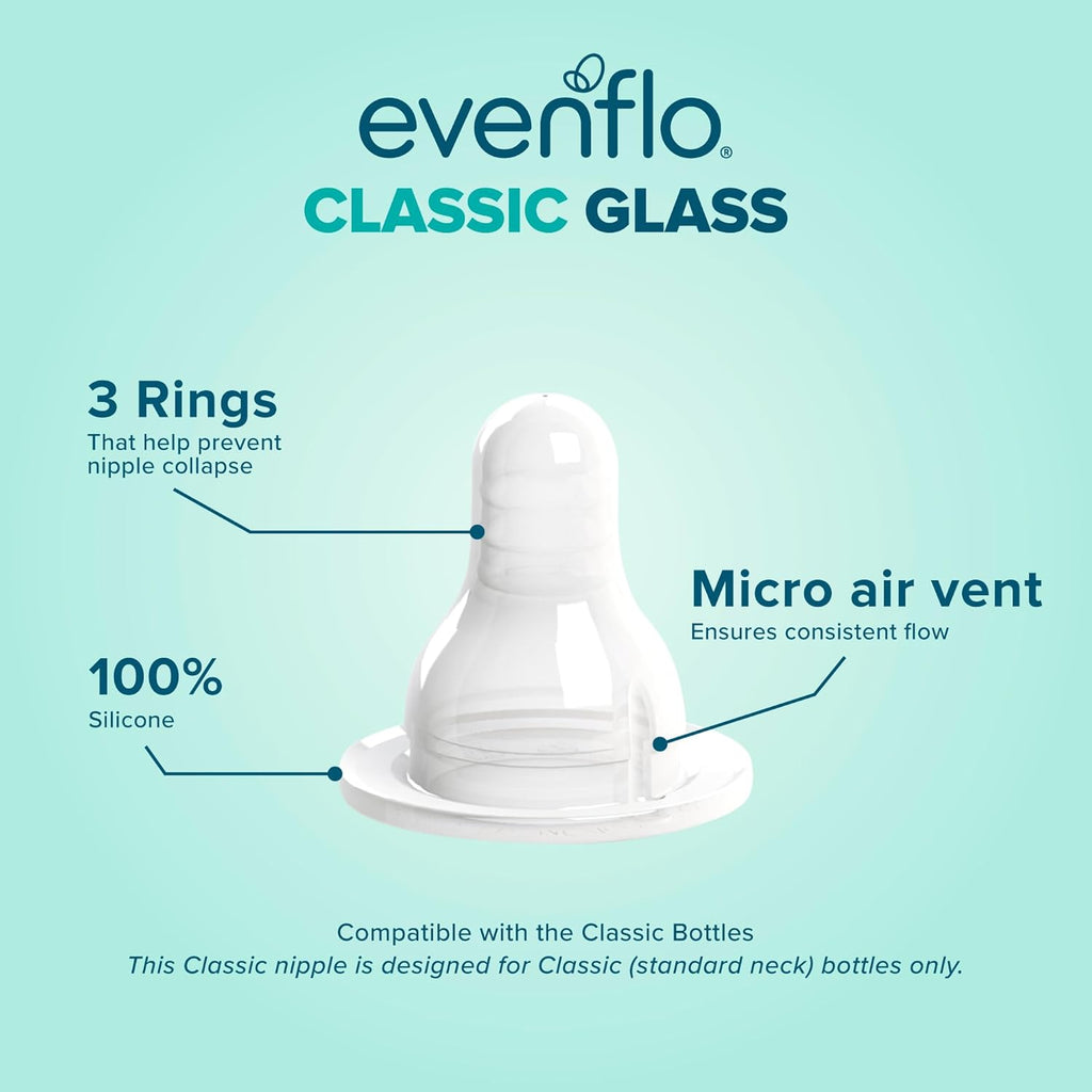 Feeding Classic Glass, Twist Bottles, 4 Oz, 6 Bottles.