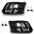 Halogen Headlights W/Bulbs for 2009-2018 Dodge Ram 1500