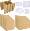 4 Sets Dish Packing Kit,Glass Dividers for Moving Boxes,Kitchen Dish Pack Kit with 30 pcs Foam Pouches Fits in