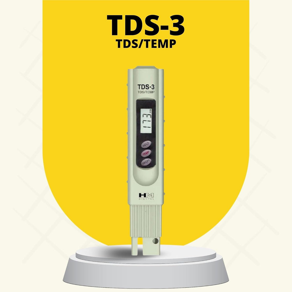 TDS-3 Handheld TDS Meter With Carrying Case, 0 - 9990 ppm TDS Measurement Range, 1 ppm Resolution, +/- 2% Readout