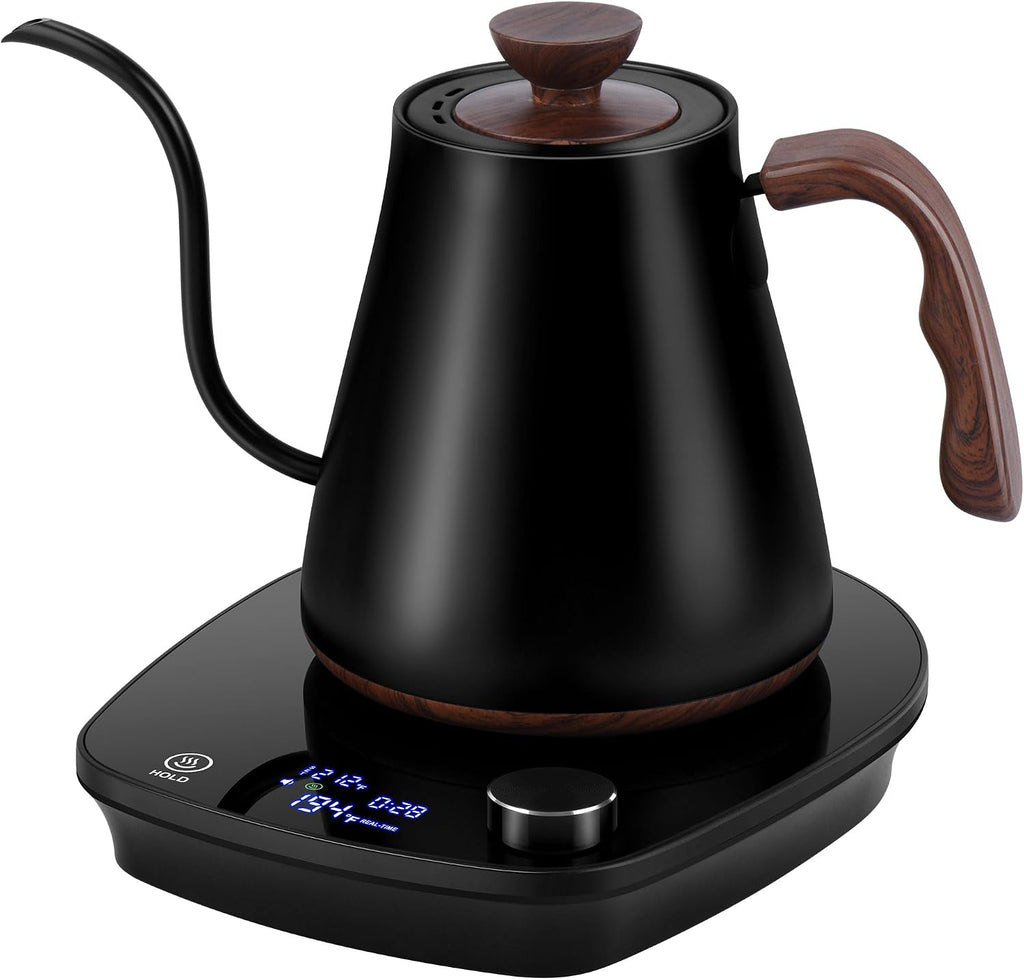 Gooseneck Electric Kettle, Intelligent Temperature Control, Stainless Steel Inner, Quick Heating, for Pour Over