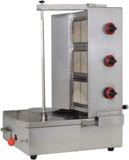 Shawarma Propane Gyro Machine Gas Kebab Doner Automatic Vertical Broiler with 3 Burners