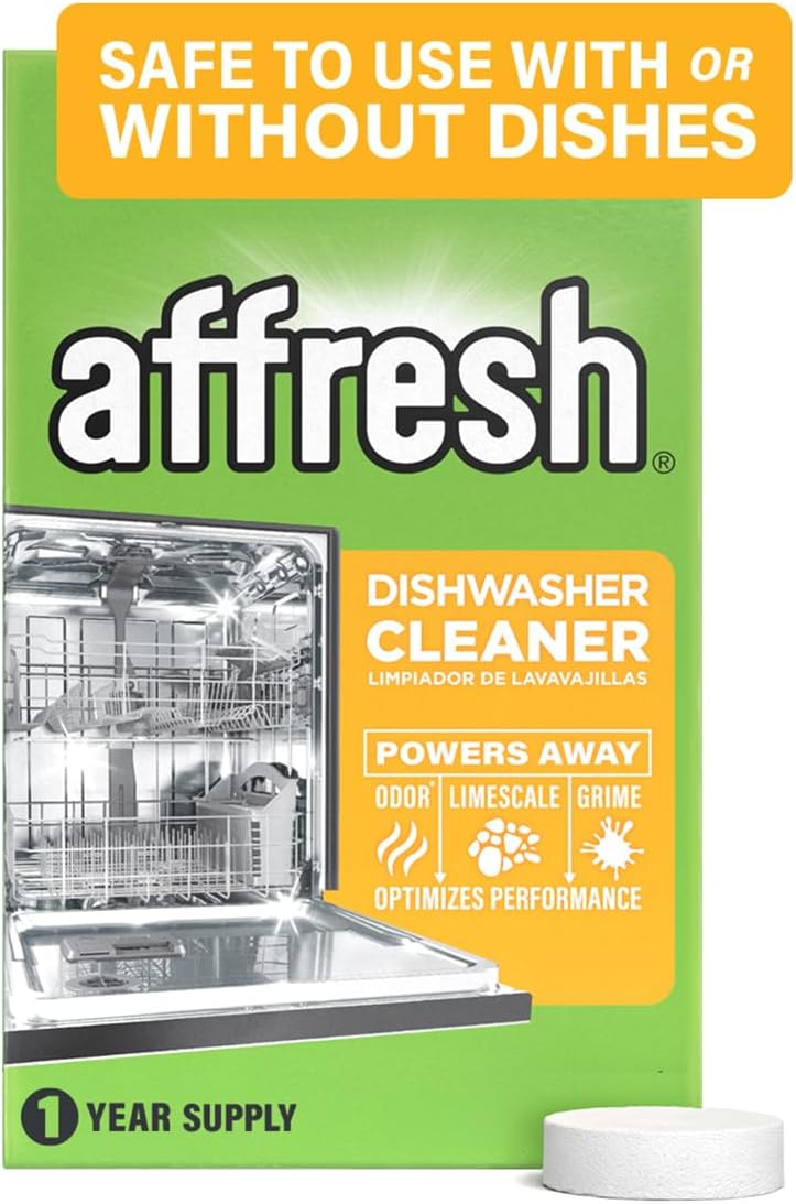 Dishwasher Cleaner, Deep-Clean for All Dishwashers, 12 Month Supply