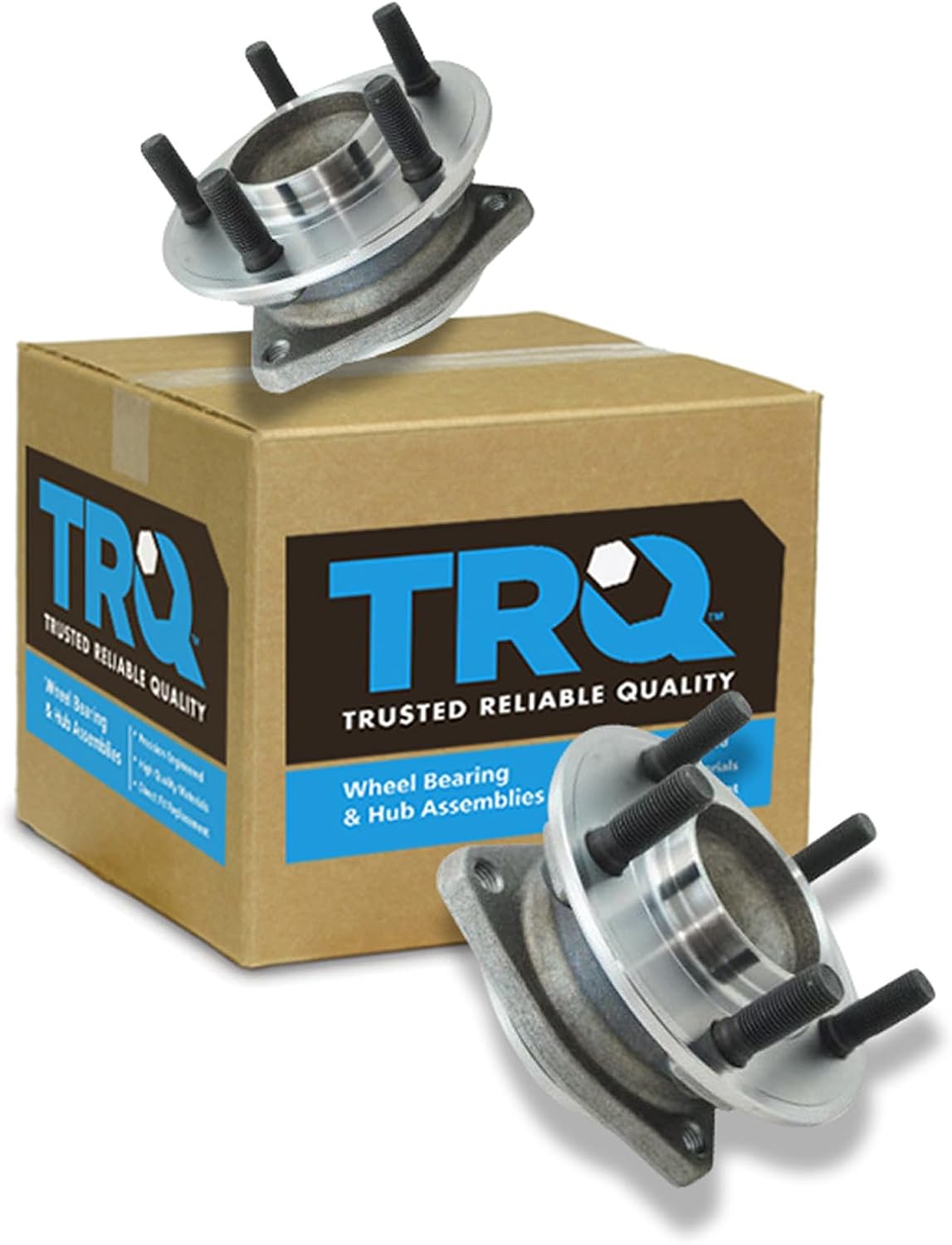 TRQ 2 Piece Front Wheel Bearing & Hub Assembly Set