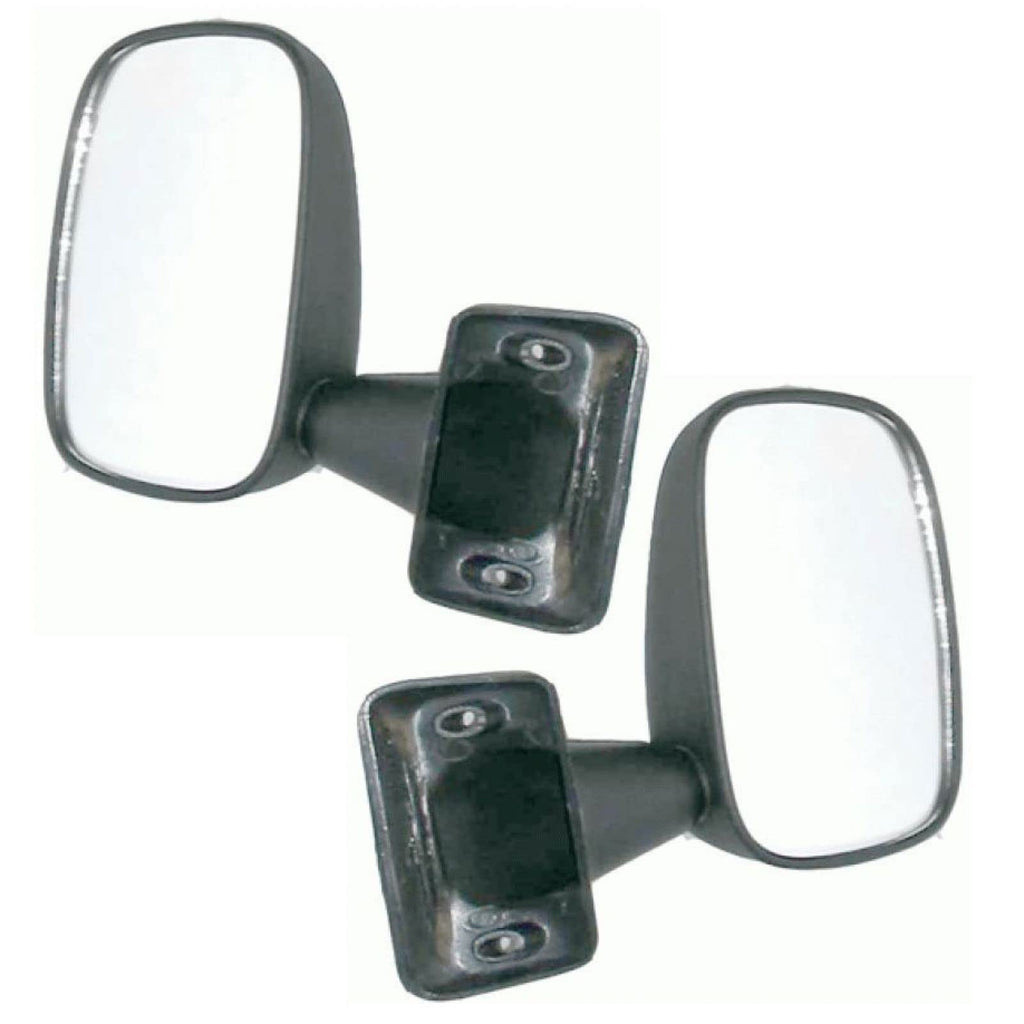 TRQ Driver and Passenger Side Mirror Assembly Set Manual Textured Black