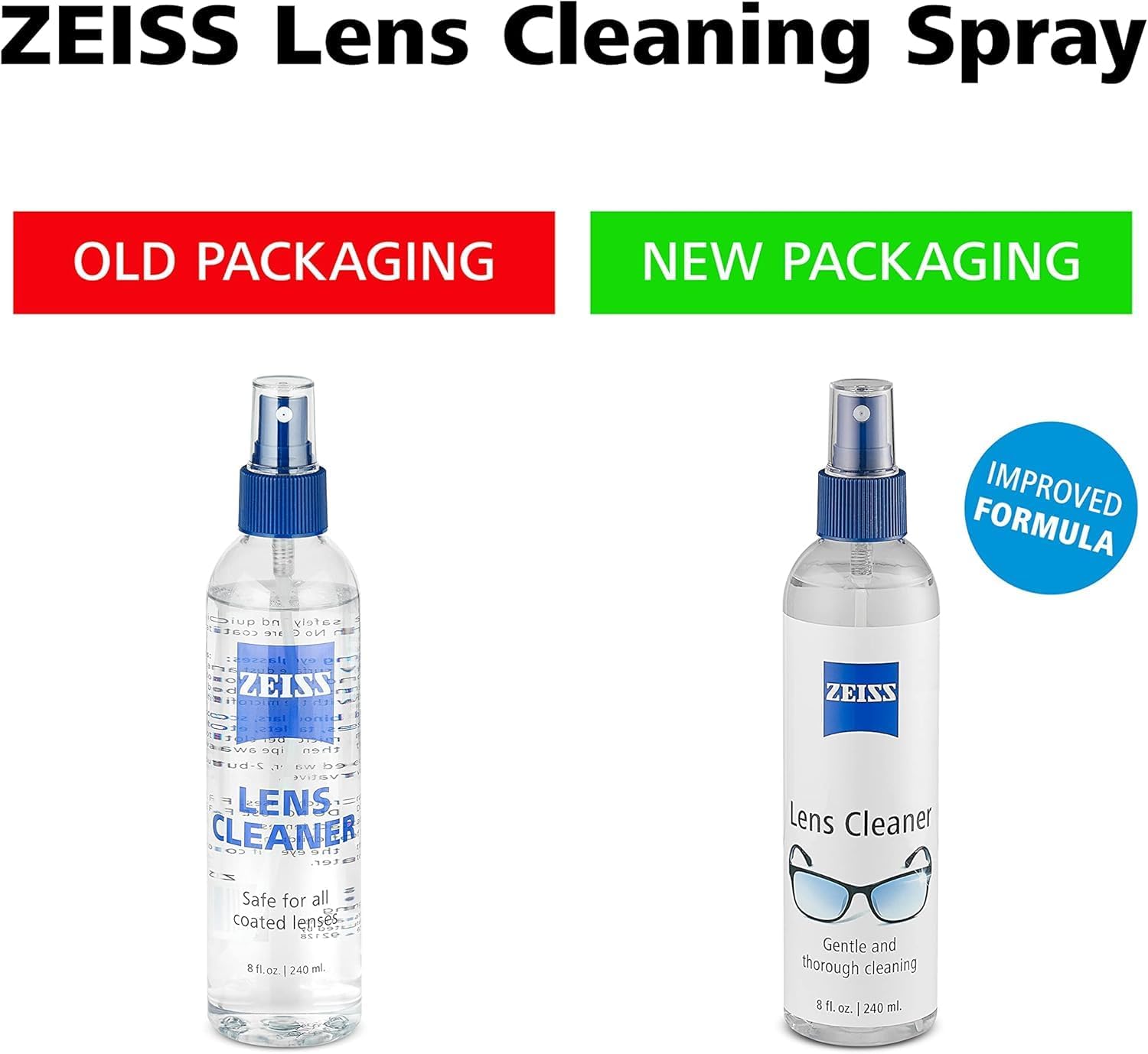 Lens Care Pack – 2x 8oz Streak-Free Lens Spray and Microfiber Cloths for Eyeglasses and Optics
