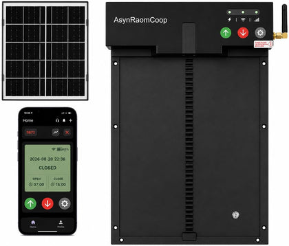 Automatic Chicken Coop Door,Solar Powered WiFi Chicken Door Opener with App
