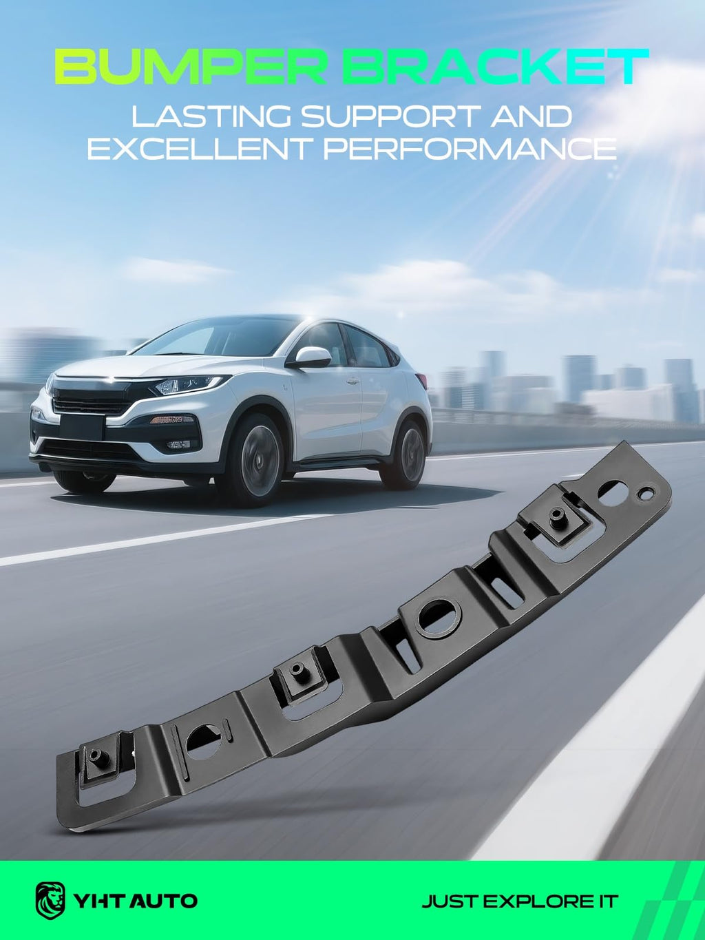 YHTAUTO Front Driver Outer Side Bumper Bracket for Mazda CX-5 2017-2021