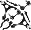 SCITOO 8pcs Front Suspension Kit Lower Control Arm And Ball Joint Sway Bar Links Outer Inner Tie Rod End Links Fit for Honda Civic 2006 2007 2008 2009 2010 2011 Coupe Sedan 1.8L