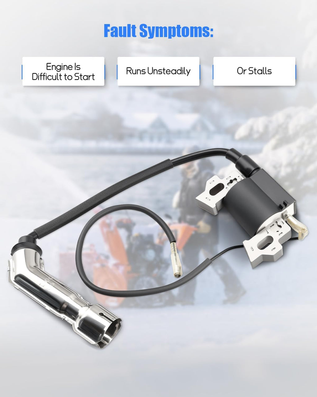 20001042 Ignition Coil, Fit for Ariens Lawn Mowers and Snow Blowers AX 136cc, 208cc, 254cc, Replaces 08201024, 08200807