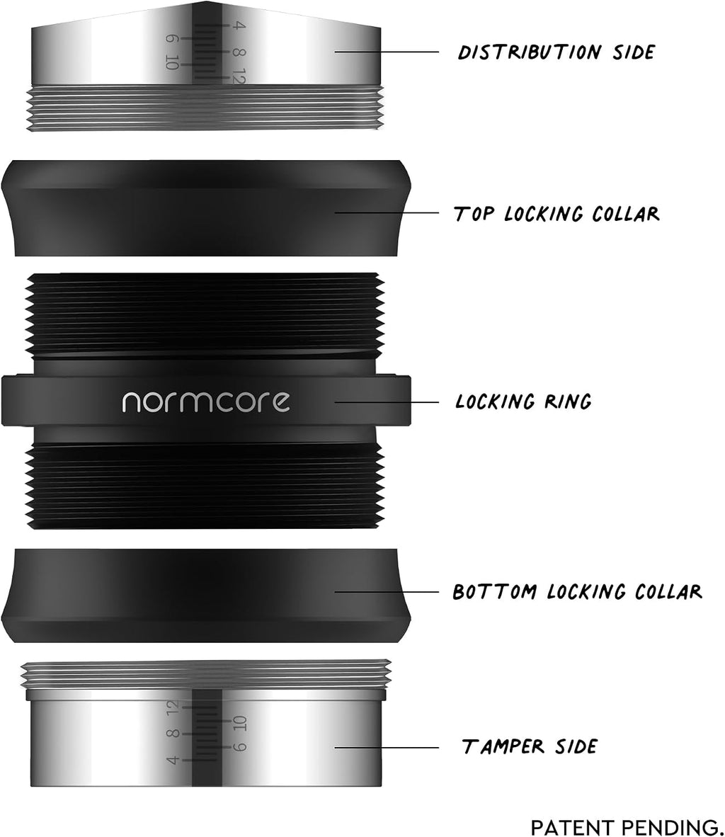 51mm Coffee Distributor & Tamper, Dual Head Coffee Tamper Fits Delonghi Portafilters, Double Sided Adjustable Depth