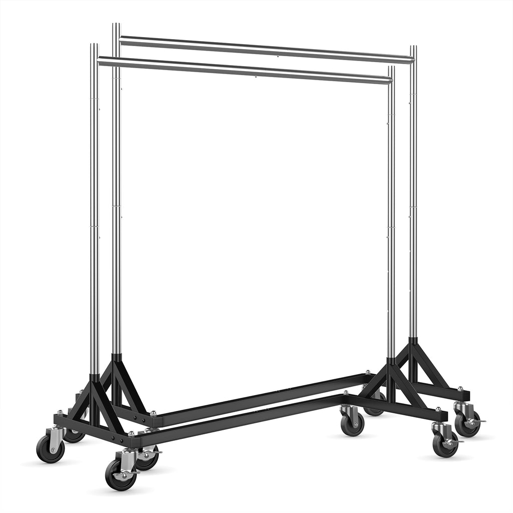 Clothes Rack Z Rack Clothing Rack with Lockable Wheels