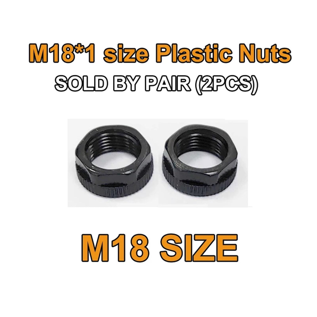 M18*1, M12*1 Thread Barrel Plastic Nuts, Suitable for M18 Photo Sensor or Proximity Sensor(M18 Each Pairs 3pcs)