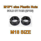 M18*1, M12*1 Thread Barrel Plastic Nuts, Suitable for M18 Photo Sensor or Proximity Sensor(M18 Each Pairs 3pcs)