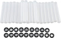 Quiet Garage Door Hinge Rollers - Noise Reduction Roller Sleeves with Shaft Gaskets, Heavy Duty Solid Construction