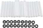 Quiet Garage Door Hinge Rollers - Noise Reduction Roller Sleeves with Shaft Gaskets, Heavy Duty Solid Construction