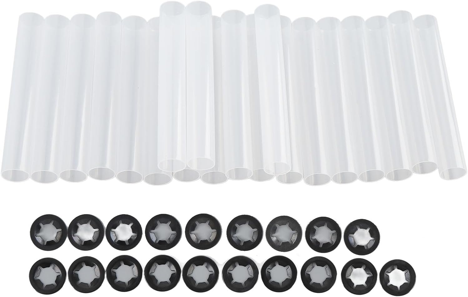 Quiet Garage Door Hinge Rollers - Noise Reduction Roller Sleeves with Shaft Gaskets, Heavy Duty Solid Construction