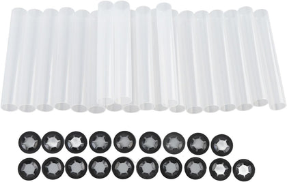 Quiet Garage Door Hinge Rollers - Noise Reduction Roller Sleeves with Shaft Gaskets, Heavy Duty Solid Construction