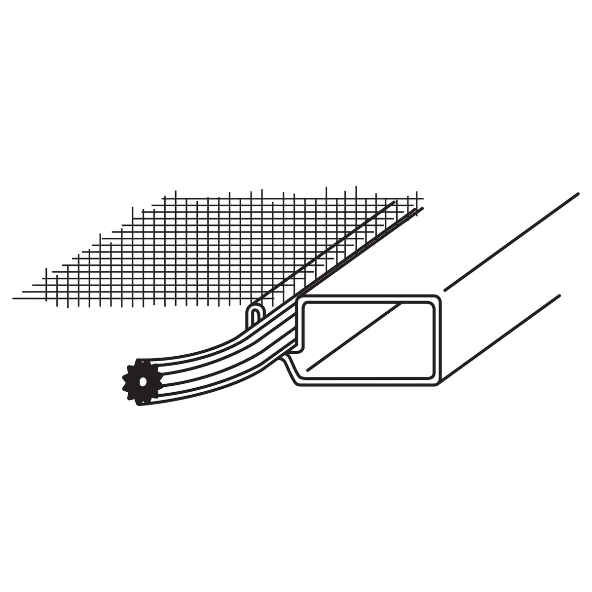 Aluminum Screen Frame Kit, 5/16 x 3/4 x 36", White (1 Kit)
