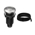 ANWOLL Air Activated Sinktop Switch Push Button for Garbage Disposal, Stainless Steel Brushed/with Air Hose, Long Brass Cover