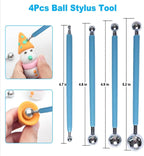 Basic Polymer Clay Tools, Clay Sculpting Tools Acrylic Roller Pin, Clear Rectangle Sheet Press Board, Double-Ended