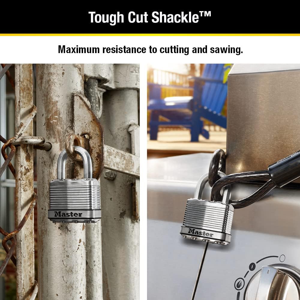 M5XT Magnum Heavy Duty Outdoor Padlock with Key, 2 Pack Keyed-Alike