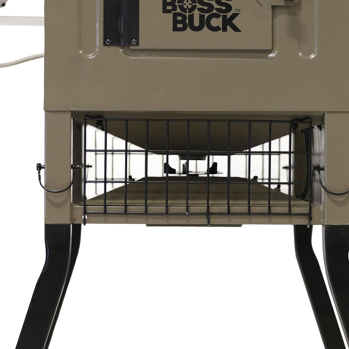 Stand & Fill Sled Feeder with Diverter Plate & Solar Panel | Easy Assembly Durable Steel Deer Hunting Varmint Guarded