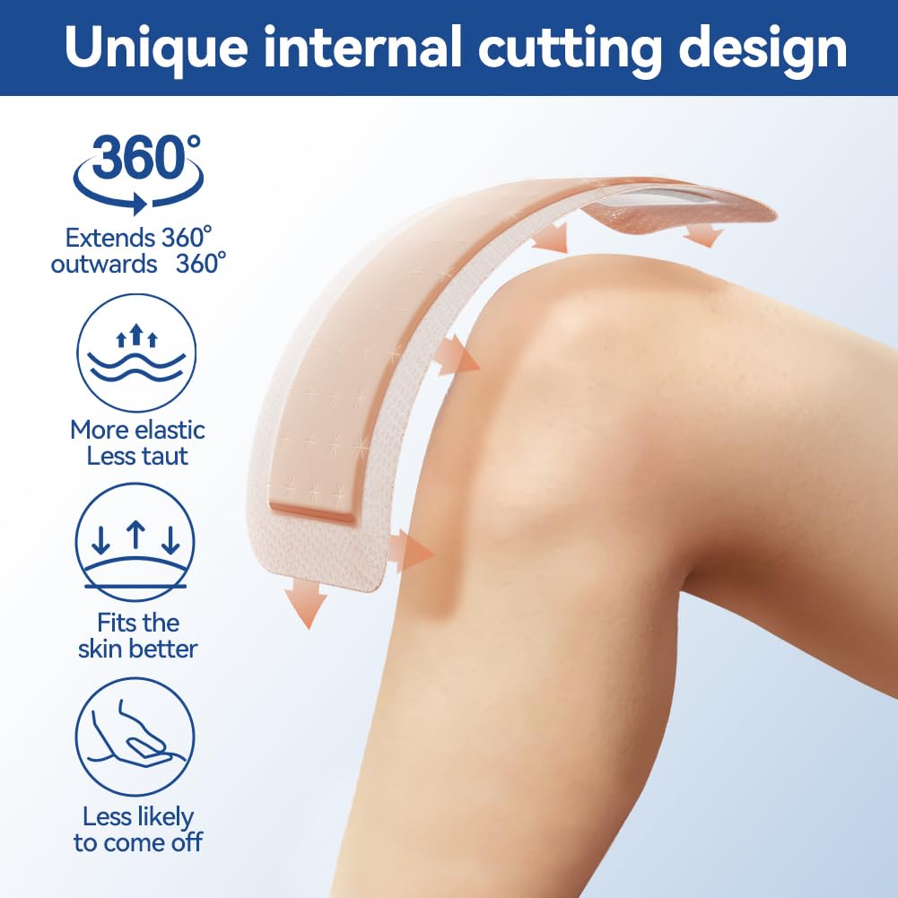 Silicone Ultra Absorbent Dressing Pads - Adhesive Wound Bandage with Gentle Border, Waterproof Soft Gauze for Post