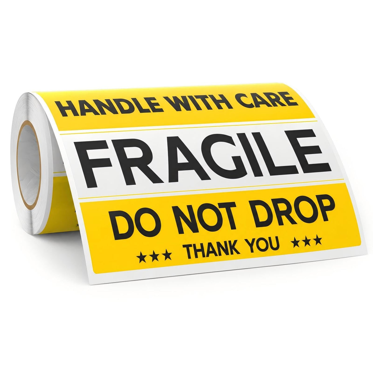 120 PCS 6" × 4" Fragile Shipping Stickers Do Not Drop Labels