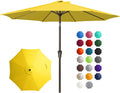 10FT Outdoor Patio Umbrella Outdoor Table Umbrella with Push Button Tilt and Crank, Market Umbrella 8 Sturdy Ribs UV