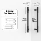 10 Pack Matte Black Cabinet Pulls 6.3 Inch(160mm) Kitchen Cabinet Handles Cabinet Hardware for Drawer Pulls