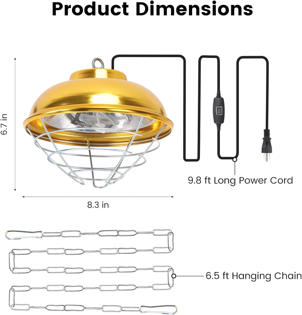 300W Hanging Chicken Coop Heater for Chicks Brooder Pen, Pet House