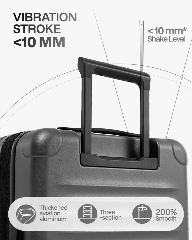 Luggage Sets Checked Suitcases - 2 Piece, Travel Carry on with Spinner Wheels, Expandable Hardside Large Suitcase