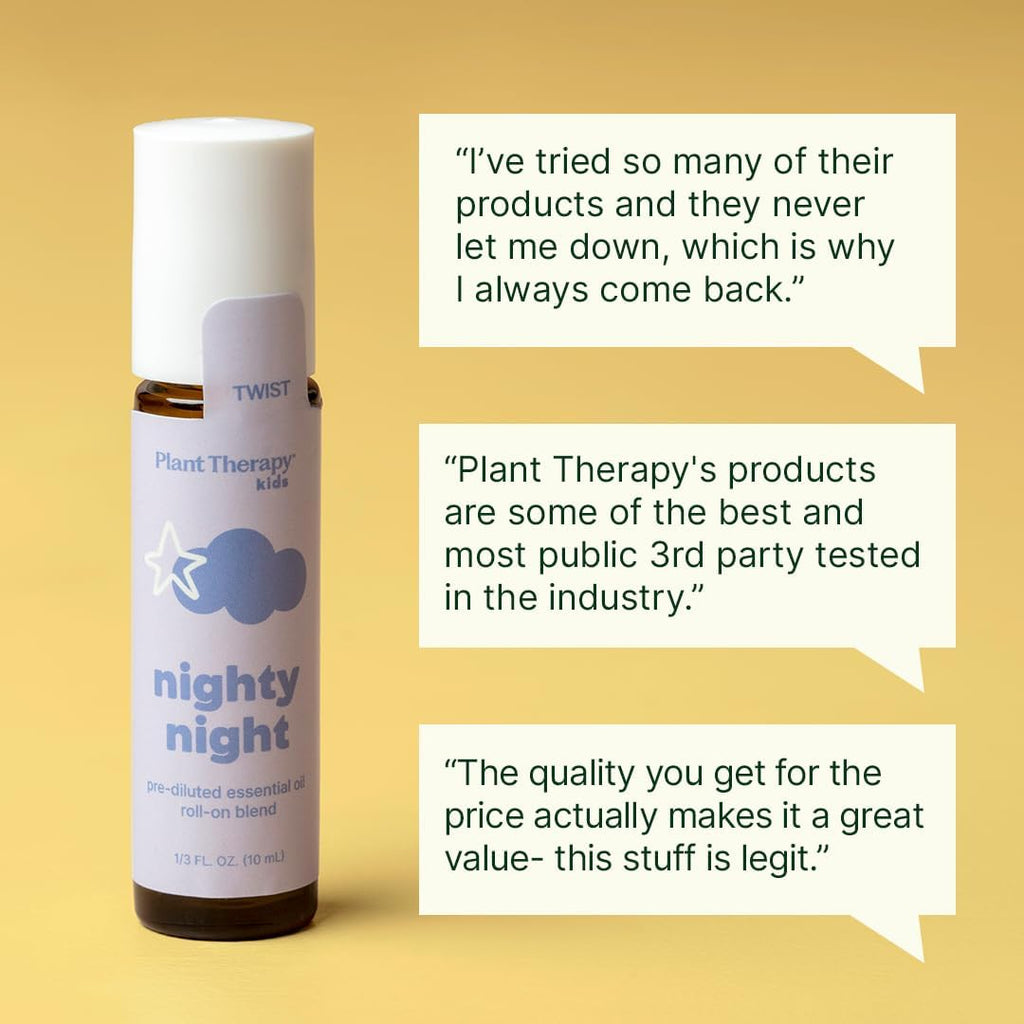 Kids Nighty Night Essential Oil 10 mL Pre-Diluted Roll-On | Blend for Sleep, Pre-Diluted Roll-On for Convenience