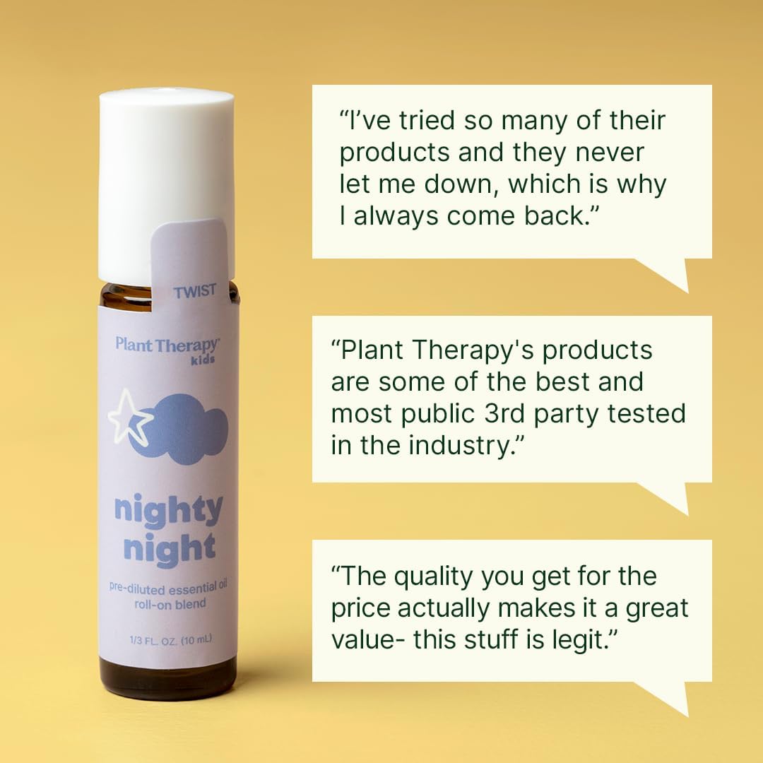 Kids Nighty Night Essential Oil 10 mL Pre-Diluted Roll-On | Blend for Sleep, Pre-Diluted Roll-On for Convenience