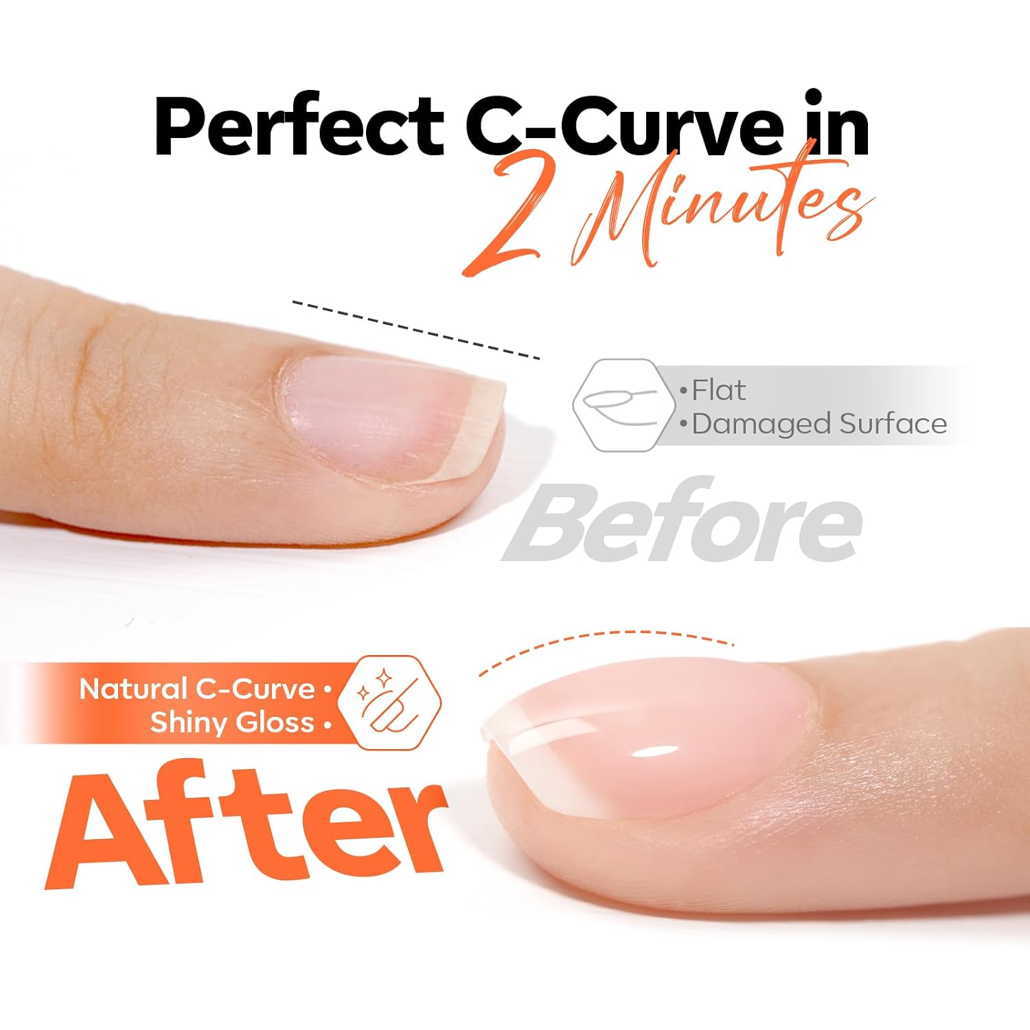 Builder Nail Gel, Ultra Clear Builder No Top Coat Needed | Glossy Jelly Finish, C-Curve Sculpting, 9-in-One LED Lamp