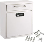 Ultimate Drop Box Wall-Mounted Mailbox - Hanging Secured Postbox - Durable Spacious Key or Combination Lock Box