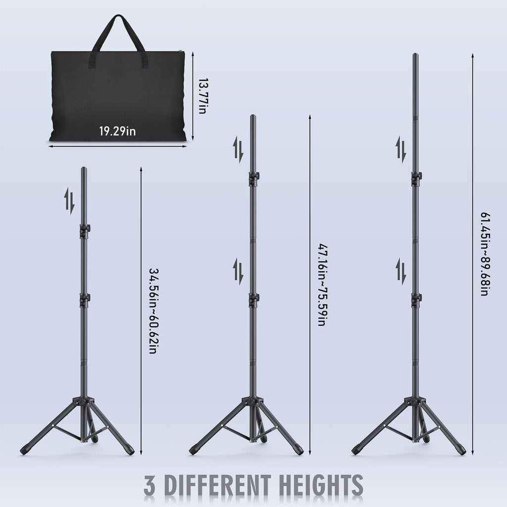 Backdrop Stand Kit - 6 Widths, 10x7.5ft Adjustable Background Stand for Parties & Studio Photography